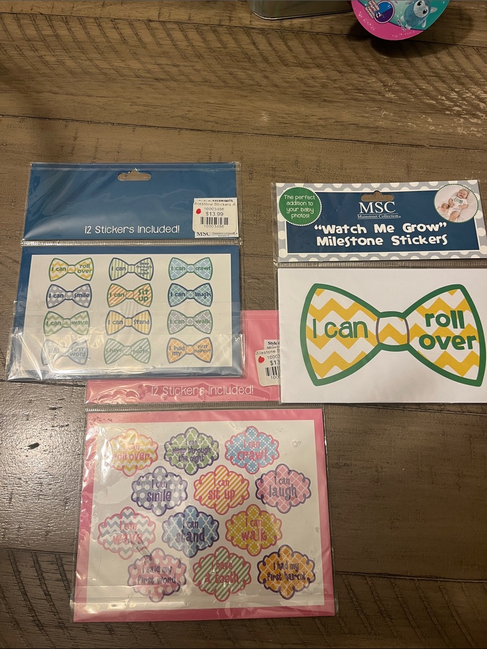 "Watch Me Grow" Yellow & Green Milestone Stickers
